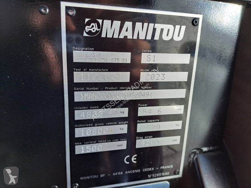 Chariot télescopique Manitou MT 625 H