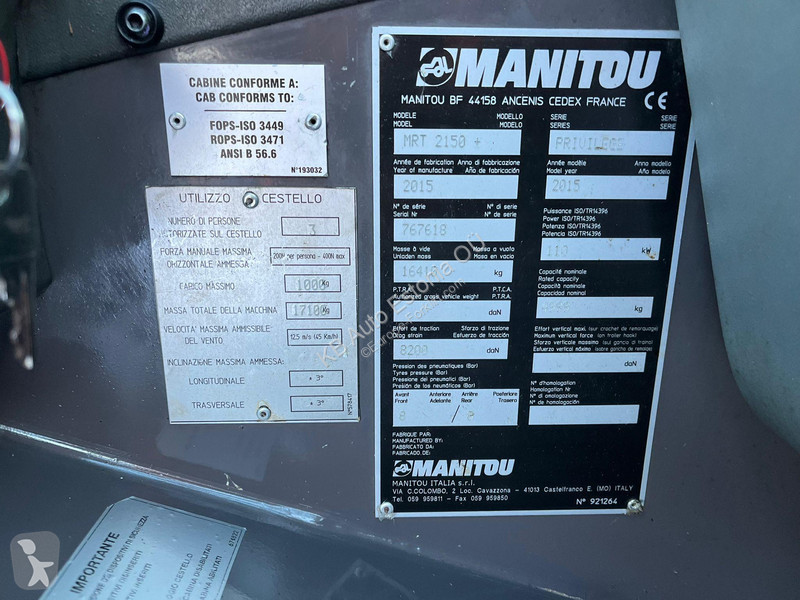 Телескопический погрузчик Manitou 2150+ WINCH /...