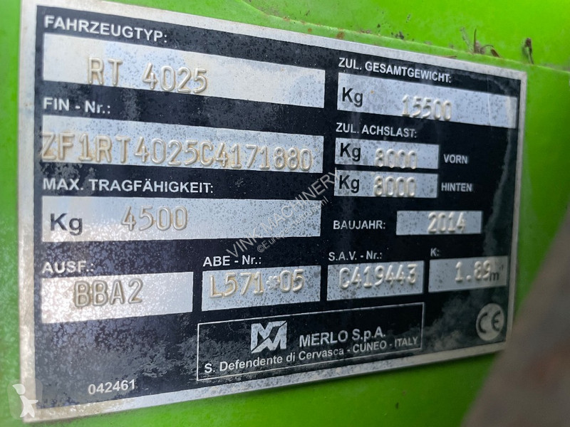 Teleskopisk truck Merlo 45.210MCSS ROTO