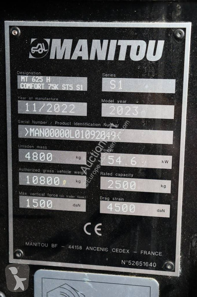 Chariot télescopique Manitou MT625H