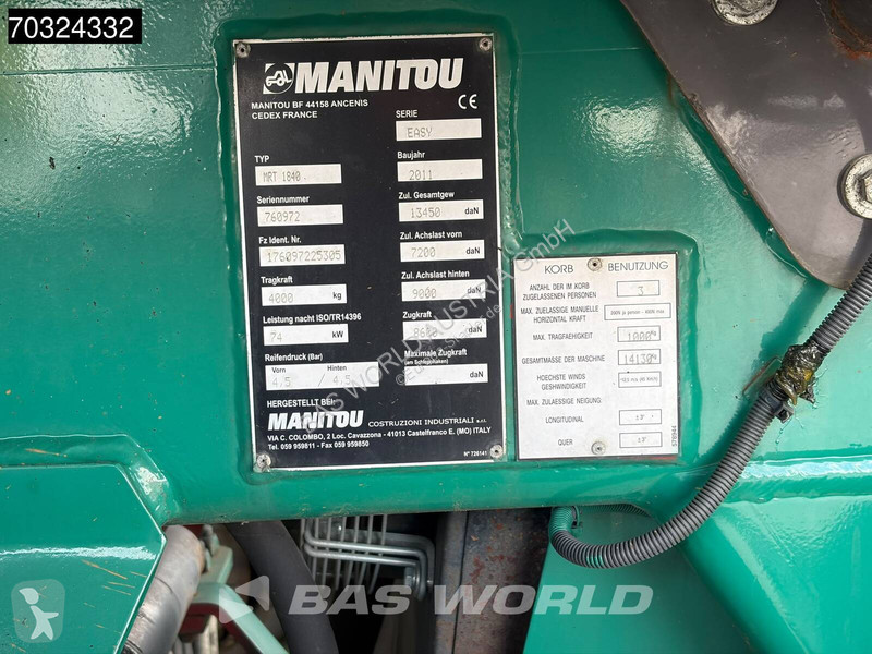 Teleskopický vozík Manitou MRT1840 MRT 1840