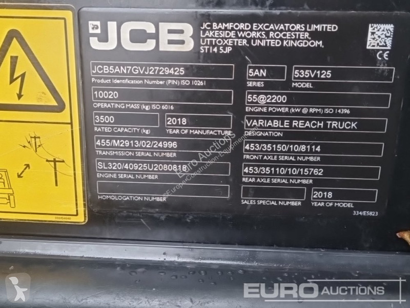 Încărcător telescopic JCB 535-125 Hi Viz