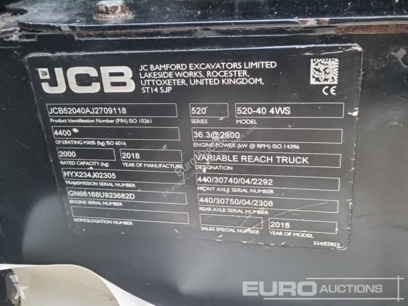 Chariot télescopique JCB 520-40