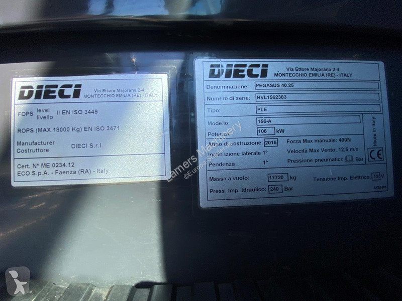 Încărcător telescopic Dieci 40.25 roto full...