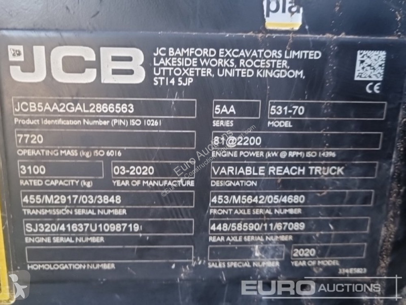 Teleskopisk truck JCB 531-70