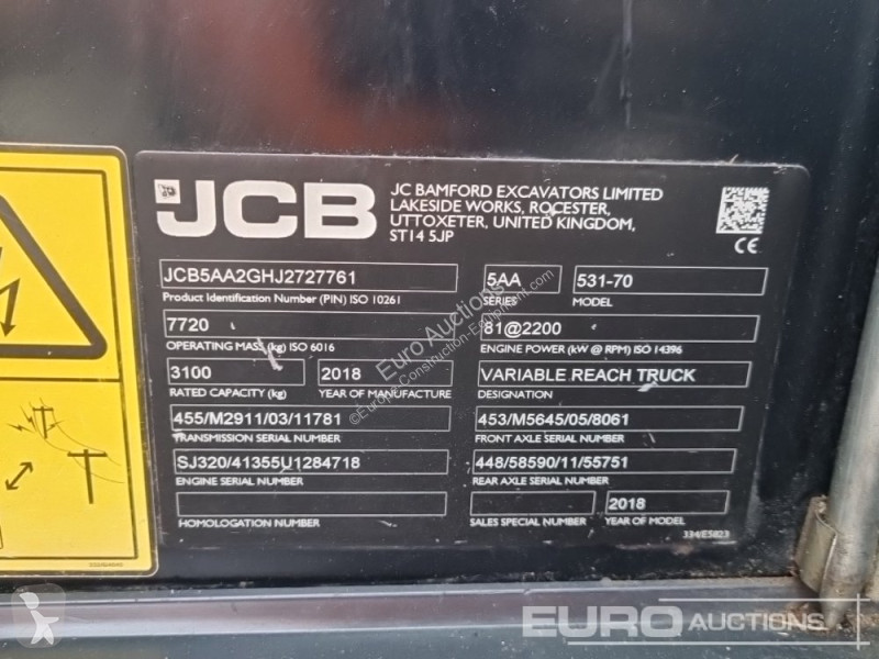 Teleskopisk truck JCB 531-70