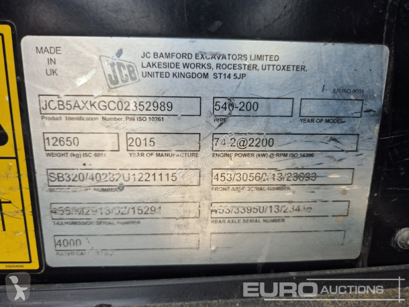 رافعة شوكية تلسكوبية JCB 540-200