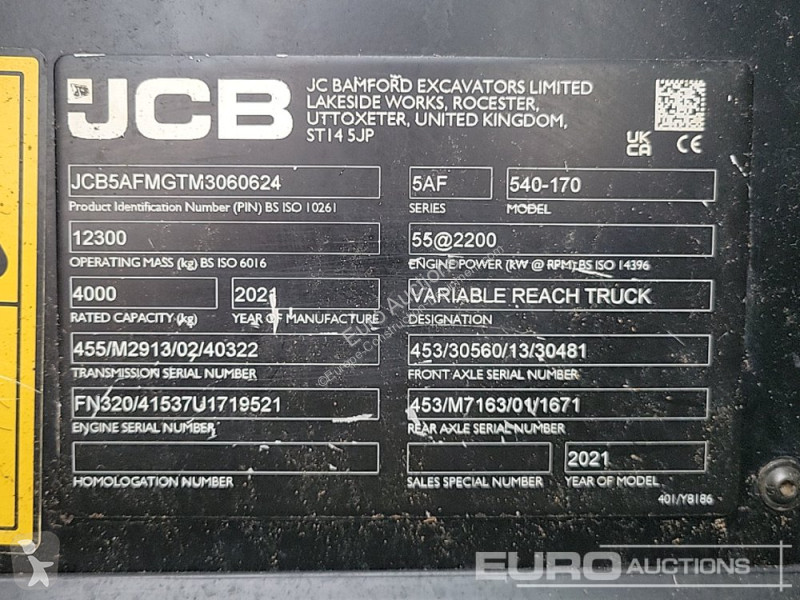 Teleskopický vozík JCB 540-170