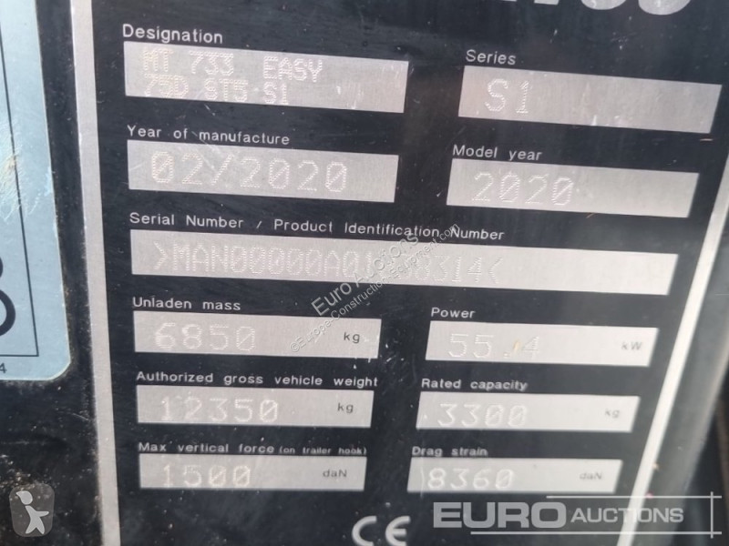 Teleskopický vozík Manitou MT733 Easy