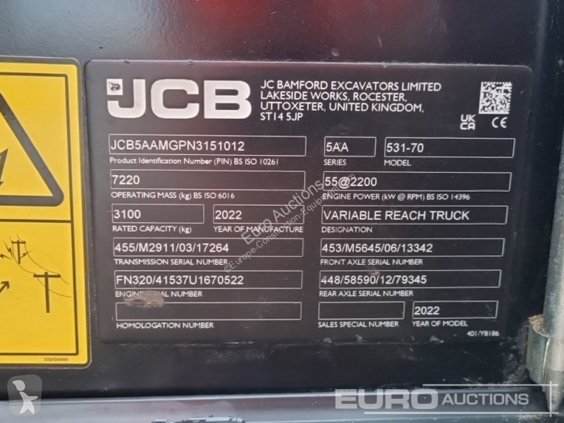 Teleskopisk truck JCB 531-70