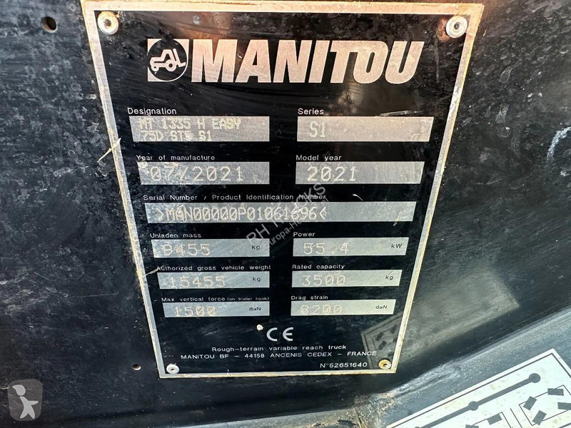 Teleskoplastare Manitou MT1335h EASY 75D