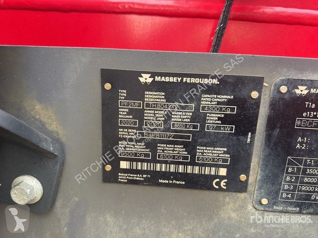 Carretilla telescópica Massey Ferguson  TH.8043
