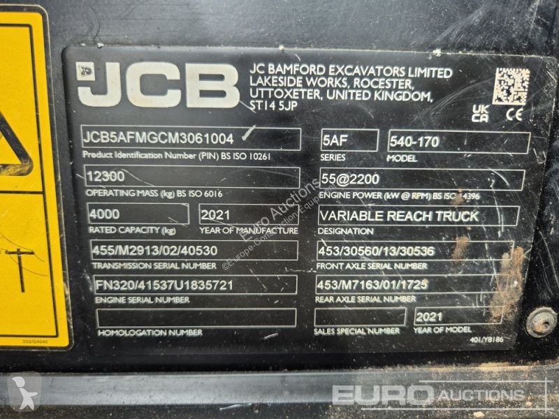رافعة شوكية تلسكوبية JCB 540-170