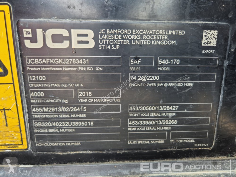 Încărcător telescopic JCB 540-170