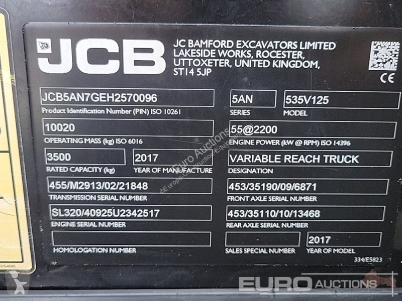Teleskopický vozík JCB 535-125 Hi Viz