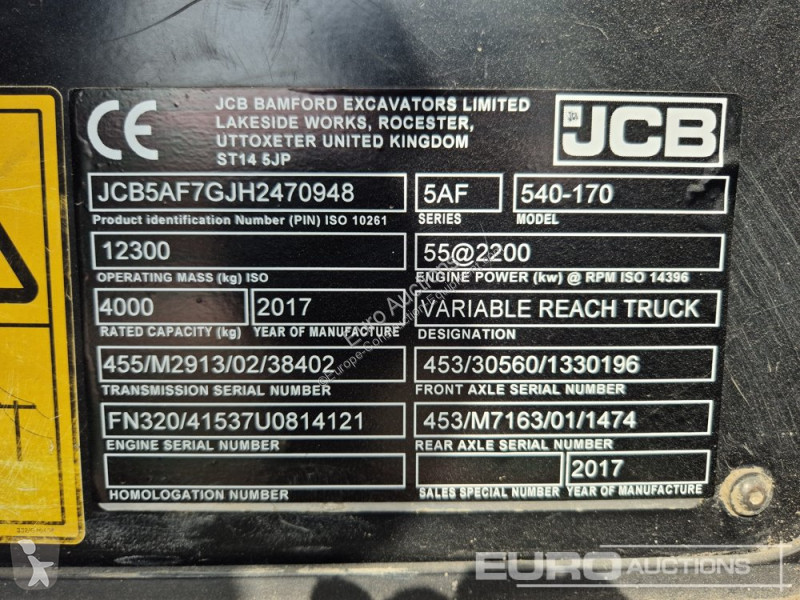 Încărcător telescopic JCB 540-170
