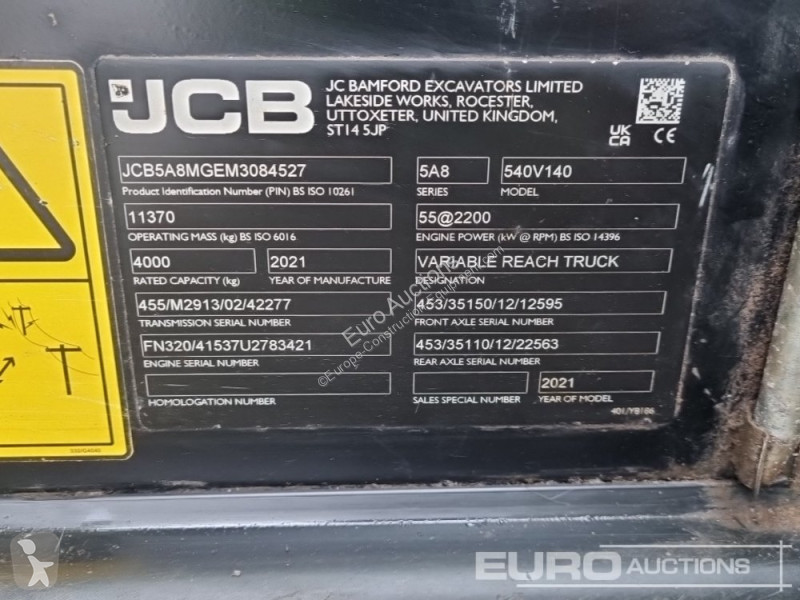 Teleskopický vozík JCB 540-140 Hi Viz