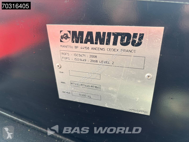 رافعة شوكية تلسكوبية Manitou MT1440 A/C - Sway