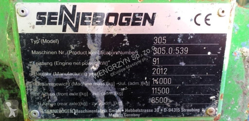 Teleskopický vozík Sennebogen 305
