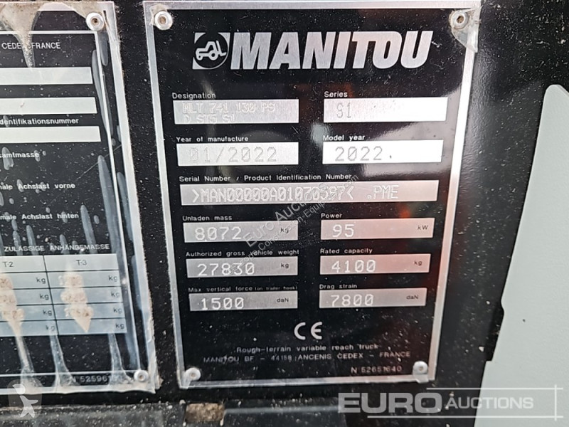 Chariot télescopique Manitou MLT741 130 PS