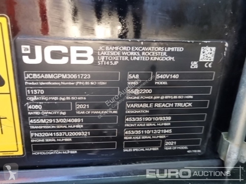 Chariot télescopique JCB 540-140 Hi Viz