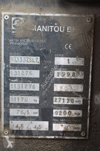 Chariot télescopique Manitou MT1337SLT