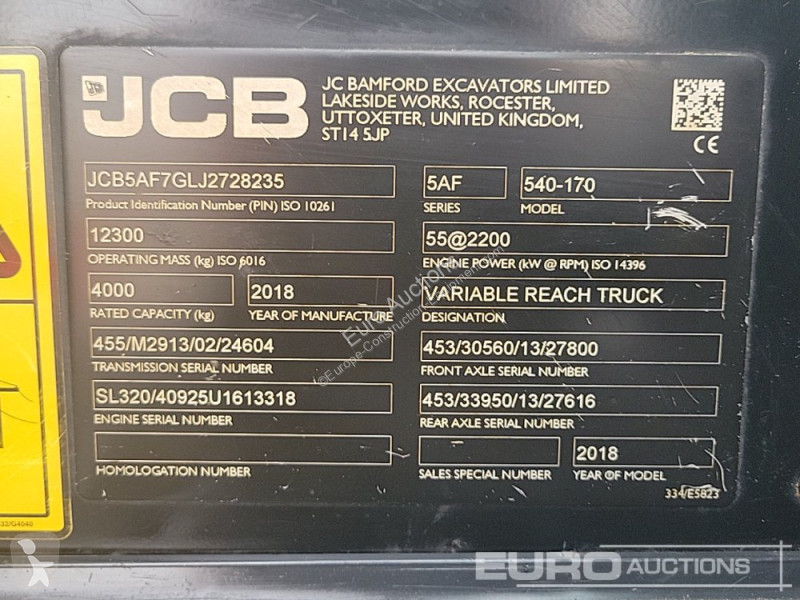 Încărcător telescopic JCB 540-170