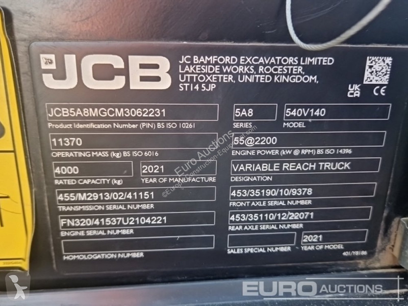 رافعة شوكية تلسكوبية JCB 540-140 Hi Viz