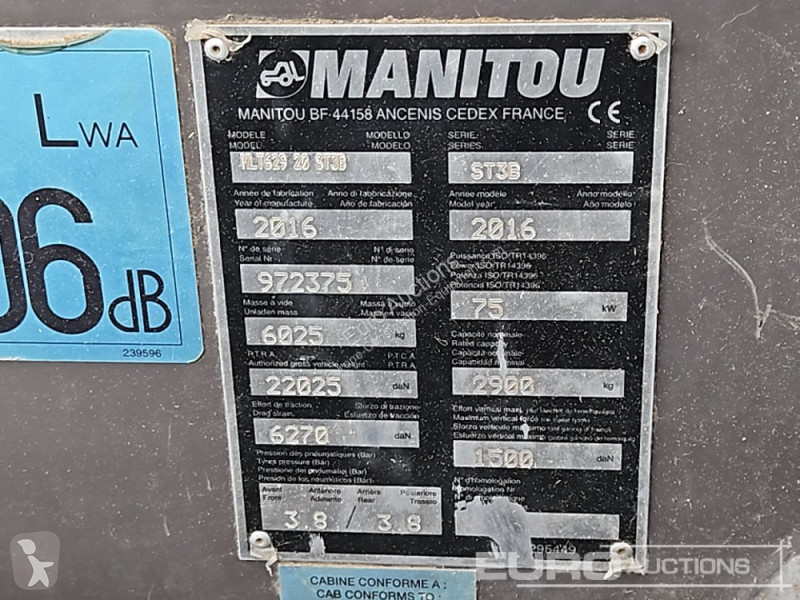 Chariot télescopique Manitou MLT629