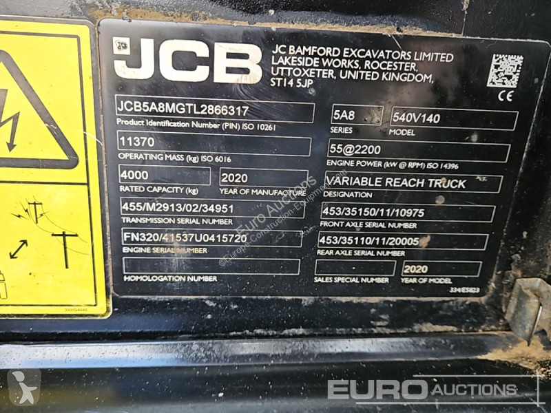 Chariot télescopique JCB 540-140 Hi Viz