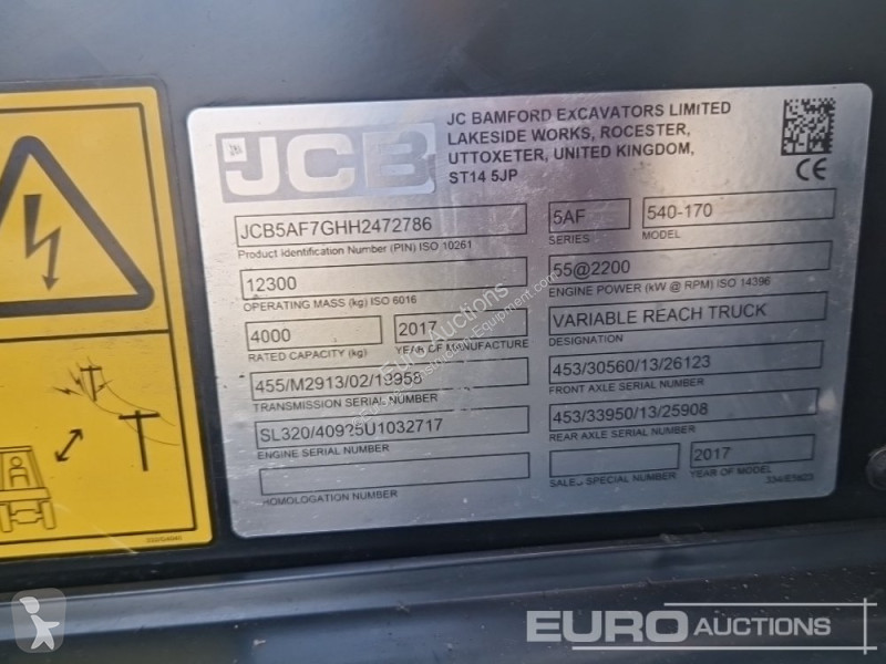 Încărcător telescopic JCB 540-170