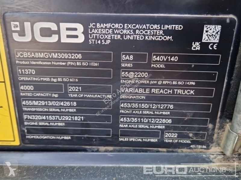 رافعة شوكية تلسكوبية JCB 540-140 Hi Viz