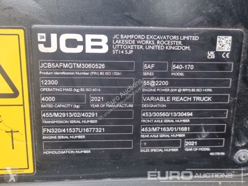 Teleskopický vozík JCB 540-170