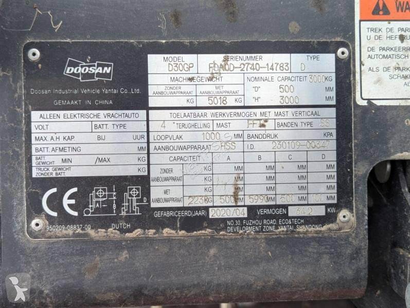 رافعة شوكية Doosan D30GP