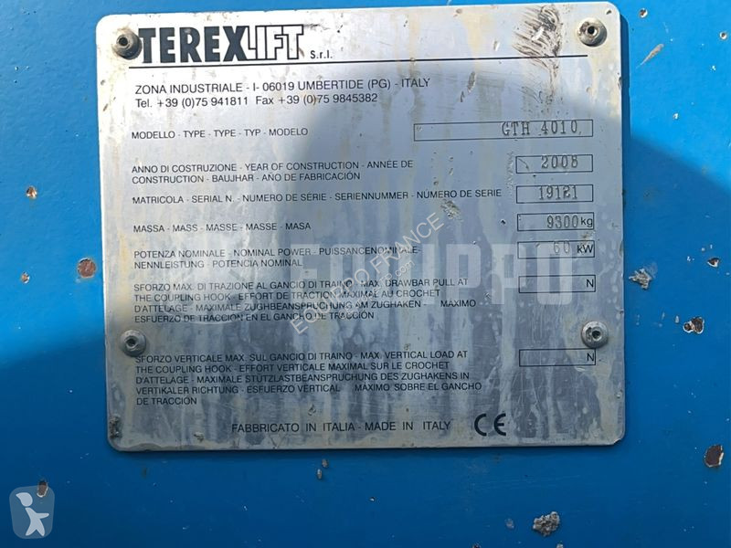 Teleskoplastare Terex GTH 4010 with bucket and...