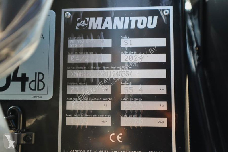 Încărcător telescopic Manitou MT933 EASY 75D...