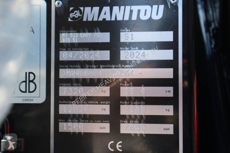 Încărcător telescopic Manitou MT933 EASY 75D...