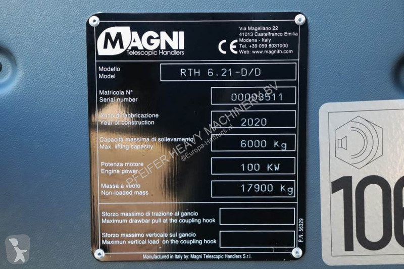 Încărcător telescopic Magni 6.21-D/D 6000kg...