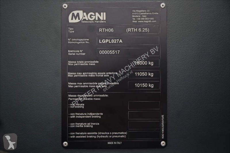 Încărcător telescopic Magni 6.25 Valid...
