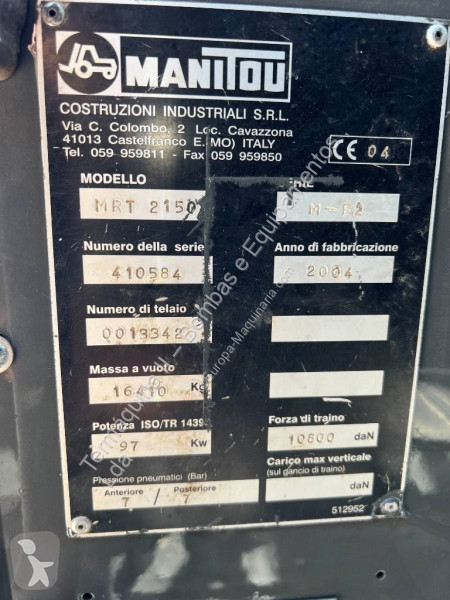 Chariot télescopique Manitou MRT 2150