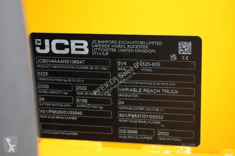 رافعة شوكية تلسكوبية JCB 525-60E Valid...