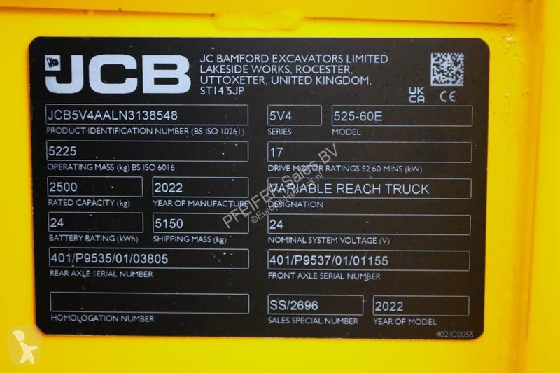 رافعة شوكية تلسكوبية JCB 525-60E Valid...