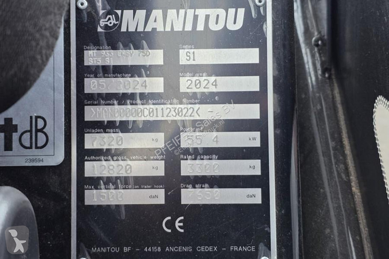 Verreiker Manitou MT933 EASY 75D ST5 S1 Valid...