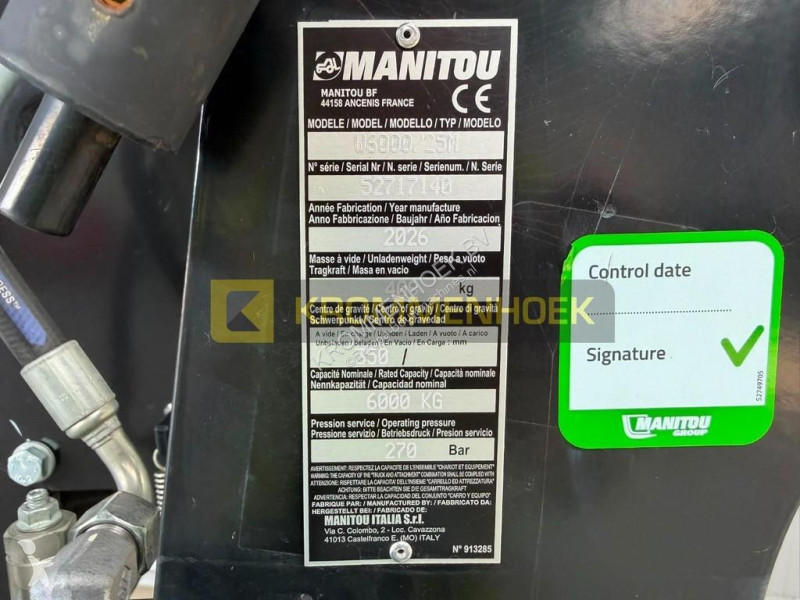 Verreiker Manitou W6000 Winch 6 tons