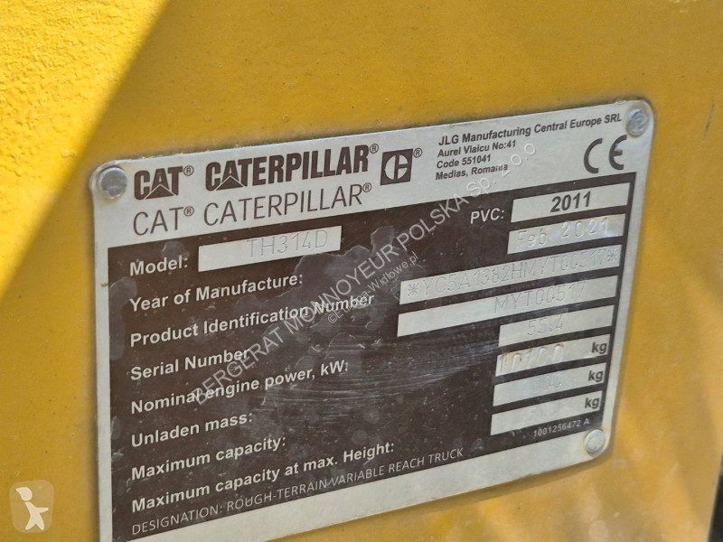 Teleskopický vozík Caterpillar TH314D