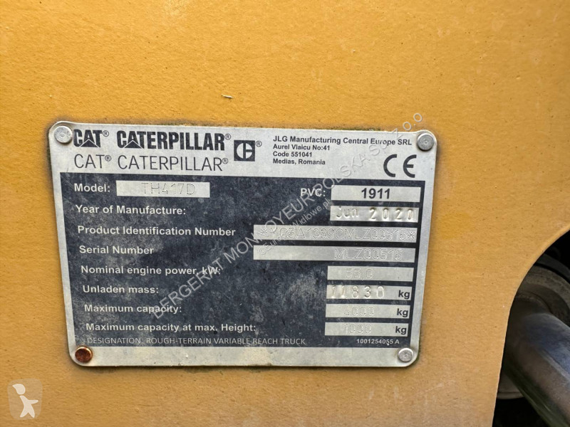 Chariot télescopique Caterpillar TH417D