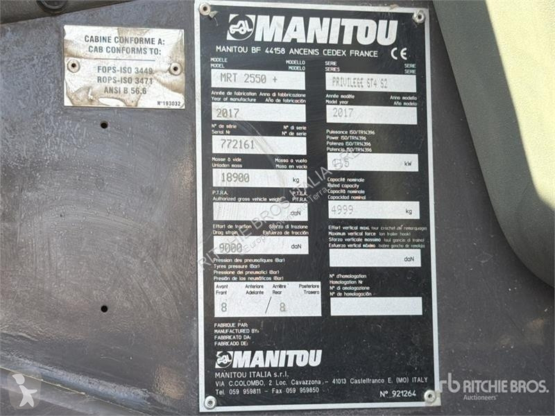 Телескопічний навантажувач Manitou MRT2550...