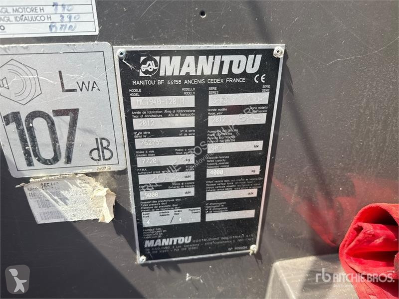 Телескопічний навантажувач Manitou MLT940-120H...