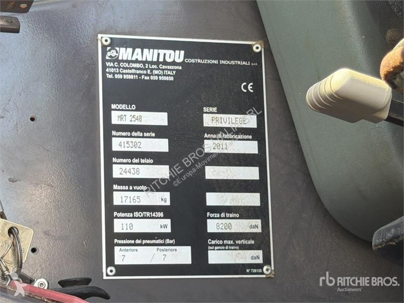 伸缩臂叉车 Manitou MRT 2540 ST3 Telehandler