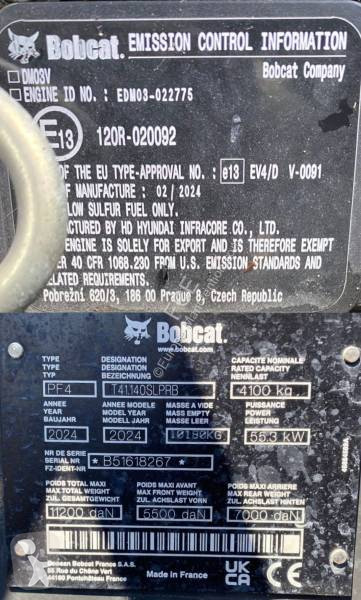Sollevatori telescopici Bobcat T41.140SLPRB 1er...